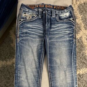 Rock Revival Men's Distressed Blue Slim Jeans